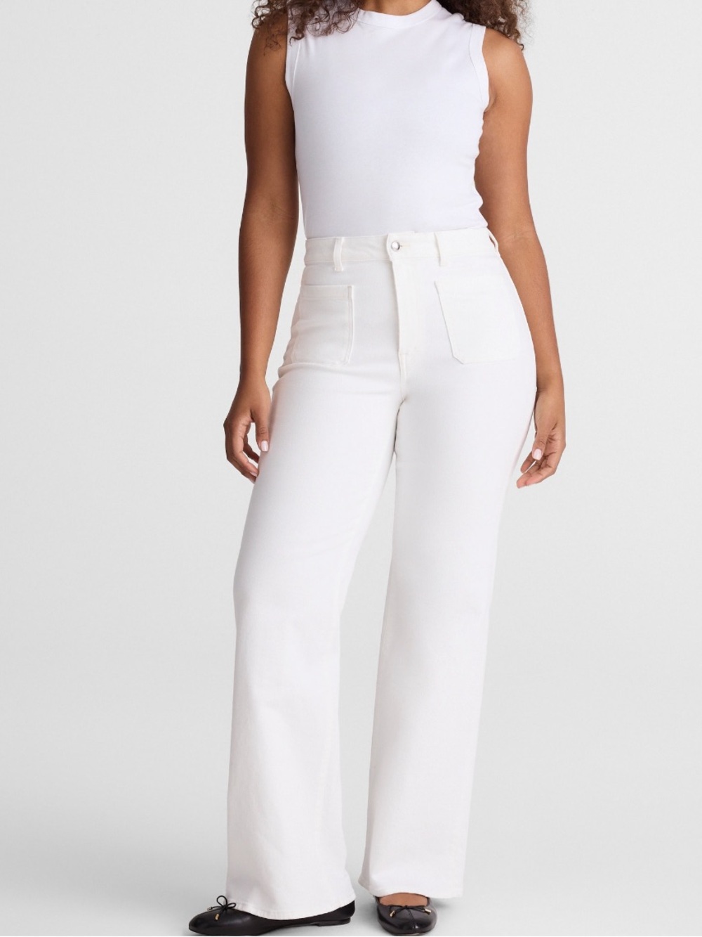 The Curvy Emmy Wide-Leg Jean in Super Stretch Denim